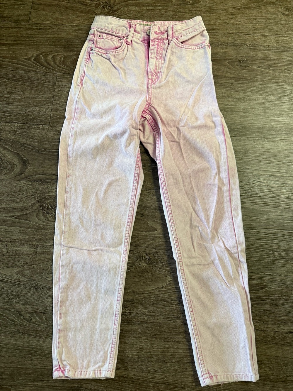 Topshop Light Pink High-Rise Mom Jeans Light Pink
